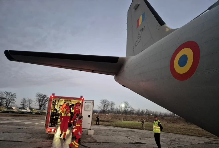 Misiunea a fost una umanitară. FOTO Facebook Forţele Aeriene Române