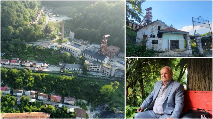 Fosta mină de cărbune din Anina și localnicul Daniel Mititeanu. Foto: Daniel Guță