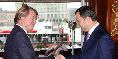 Kent-Ake Ahlgren - director de operațiuni al IKEA și premierul Vlad Filat