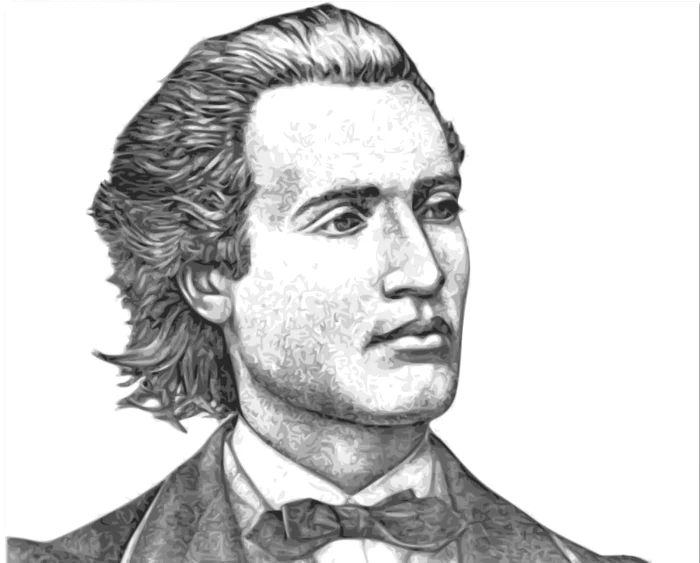 Mihai Eminescu (15 ianuarie 1850 - 15 iunie 1889)FOTO openclipart.org