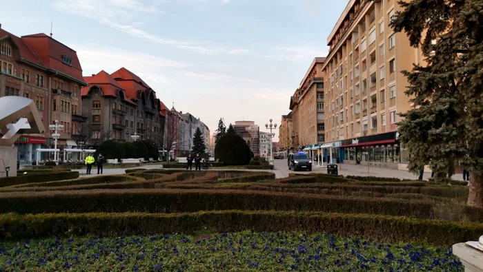 Forţele de ordine au blocat centrul Timişoarei FOTO Ş.Both