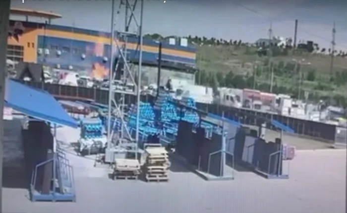 Momentul exploziei. FOTO captură video Botoșăneanul