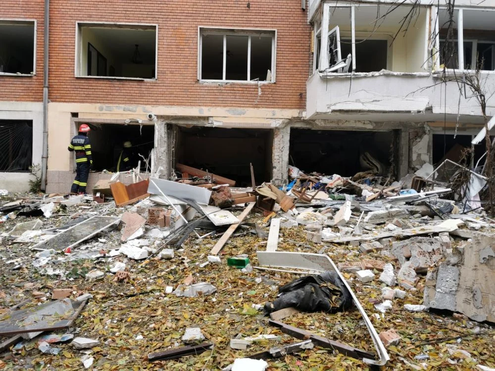 În urma exploziei, o persoană a suferit arsuri foarte graveSursa foto: ISU Galați