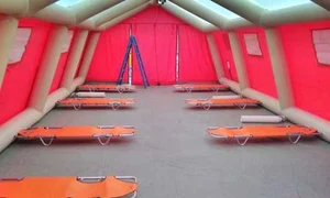 Corturile au început să fie dotate, pentru început cu paturi de campanie jpeg