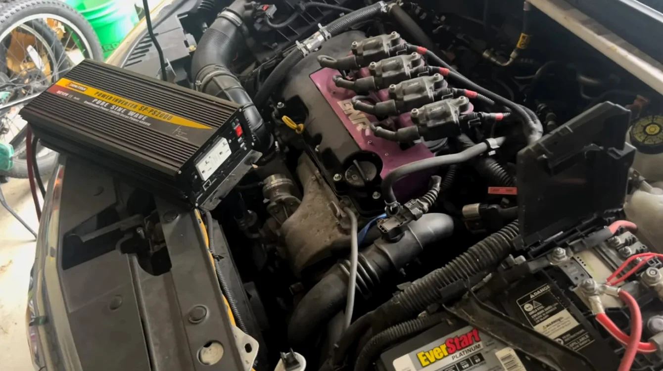 Mașină transformată într-un generator.