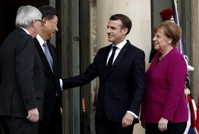 Emmanuel Macron Jean Claude Juncker Angela Merkel Xi Jinping FOTO EPA-EFE