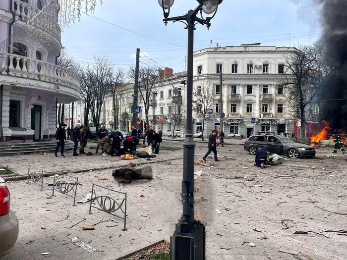 În atacul de la Sumî au murit 35 de oameni FOTO:X/Nexta