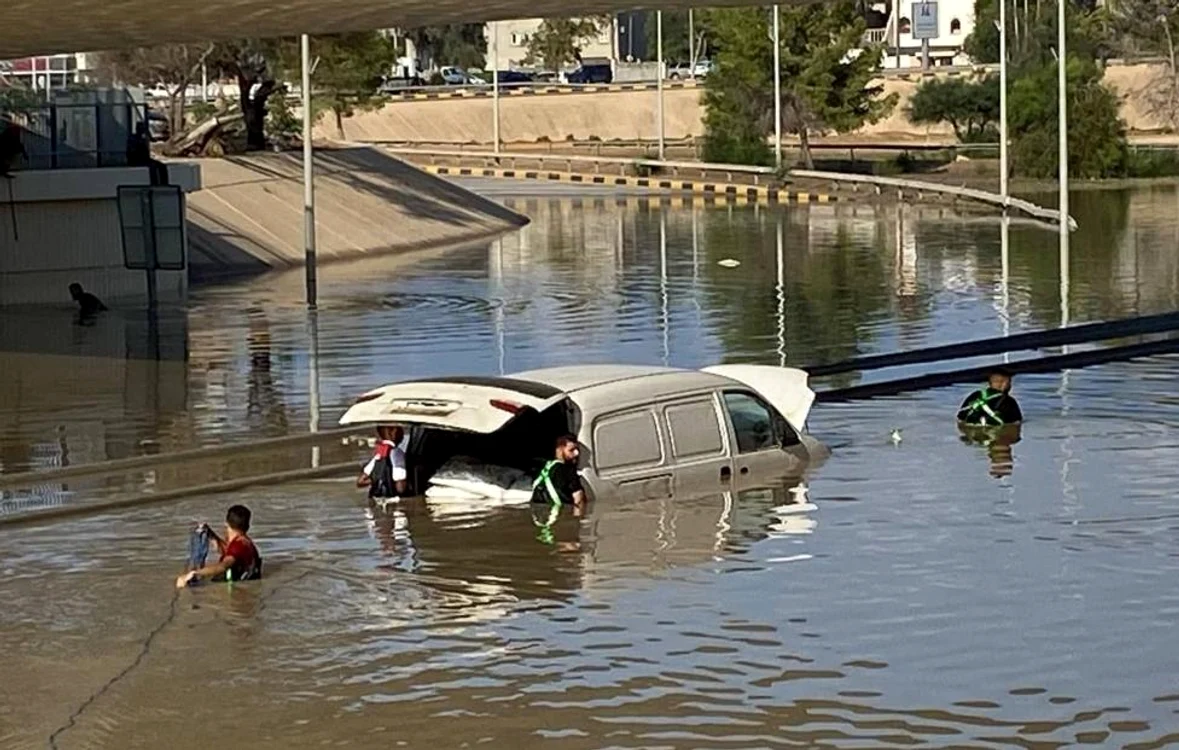 Inundații în Libia. Foto:  EPA-EFE