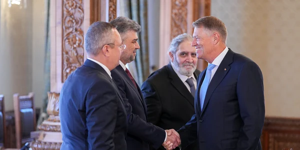 Klaus Iohannis si Marcel Ciolacu si Nicolae Ciuca FOTO Presidency jpg