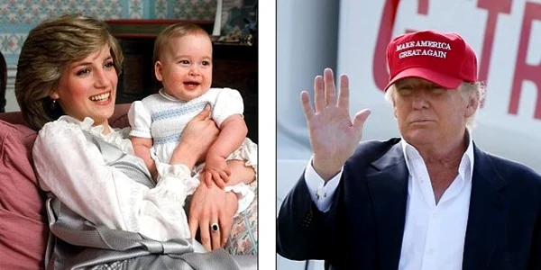 Colaj Donald Trump şi Prinţesa Diana FOTO Captura Daily Mail