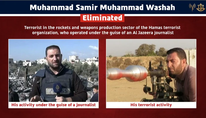 Operativ Hamas, deghizat în jurnalist Al Jazeera, eliminat de forțele israeliene în Gaza. FOTO: X