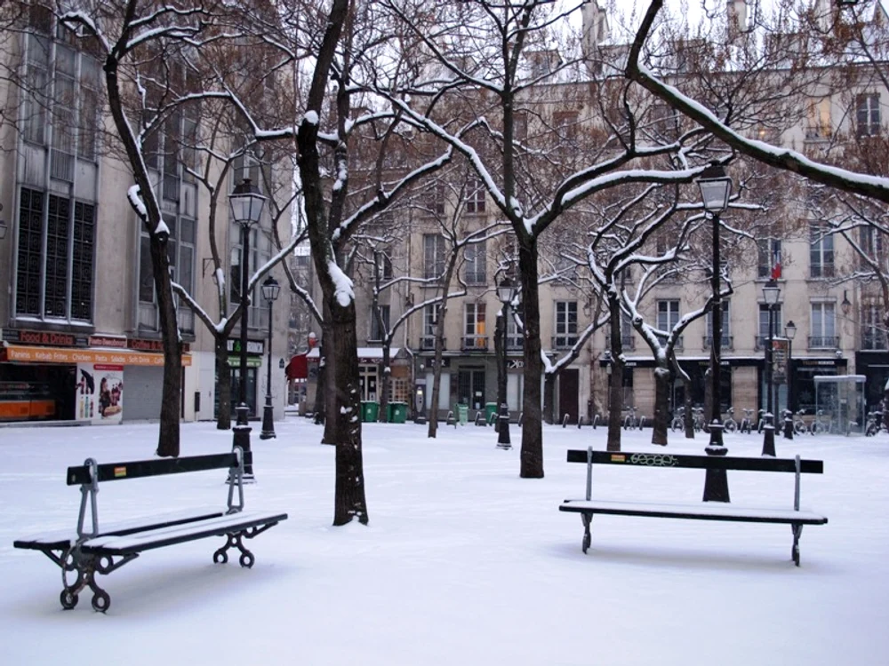 Parisul sub zăpadă (foto: Andreia Mandiuc)