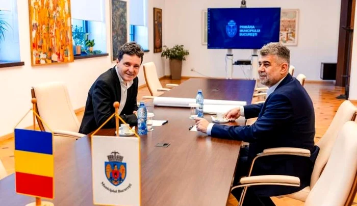 Nicușor Dan, primarul general al Capitalei și premierul Marcel Ciolacu FOTO: arhivă