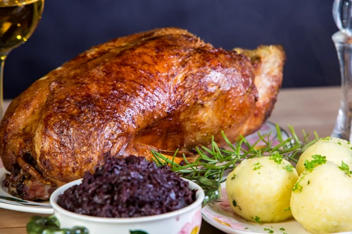 Gänsebraten.