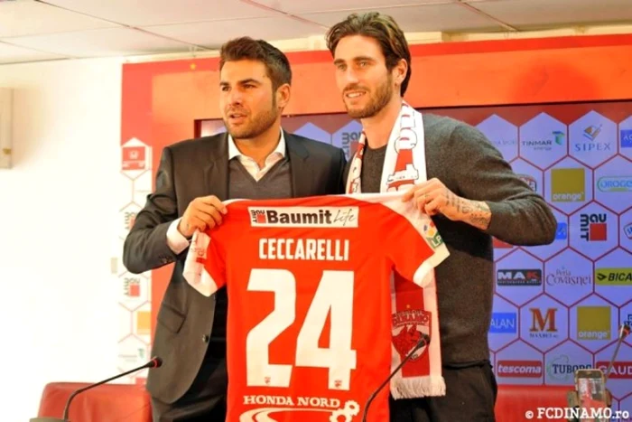 Luca Ceccarelli (dreapta). FOTO: fcdinamo.ro