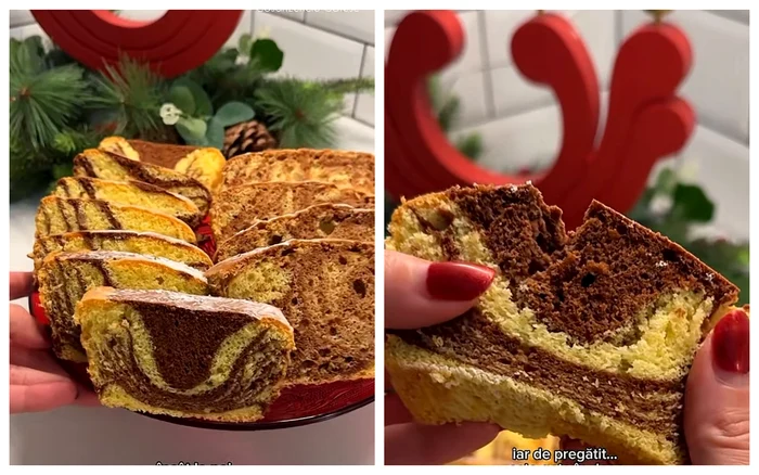 Chec pufos și simplu / FOTO: Colaj captură video TikTok