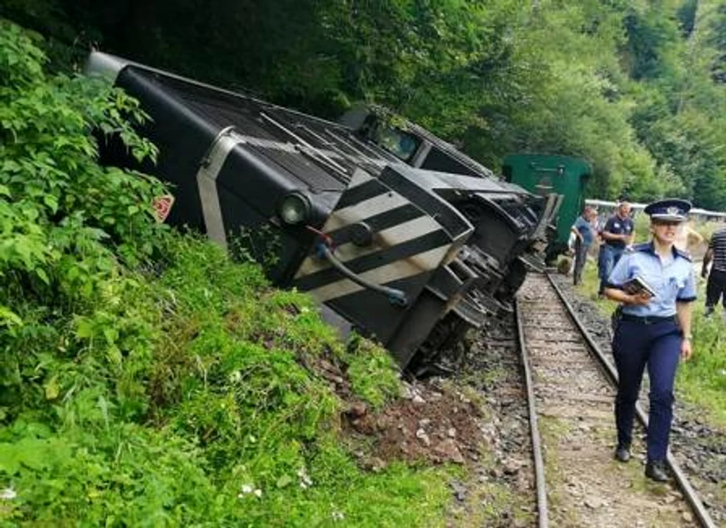 Mocănița a deraiat 