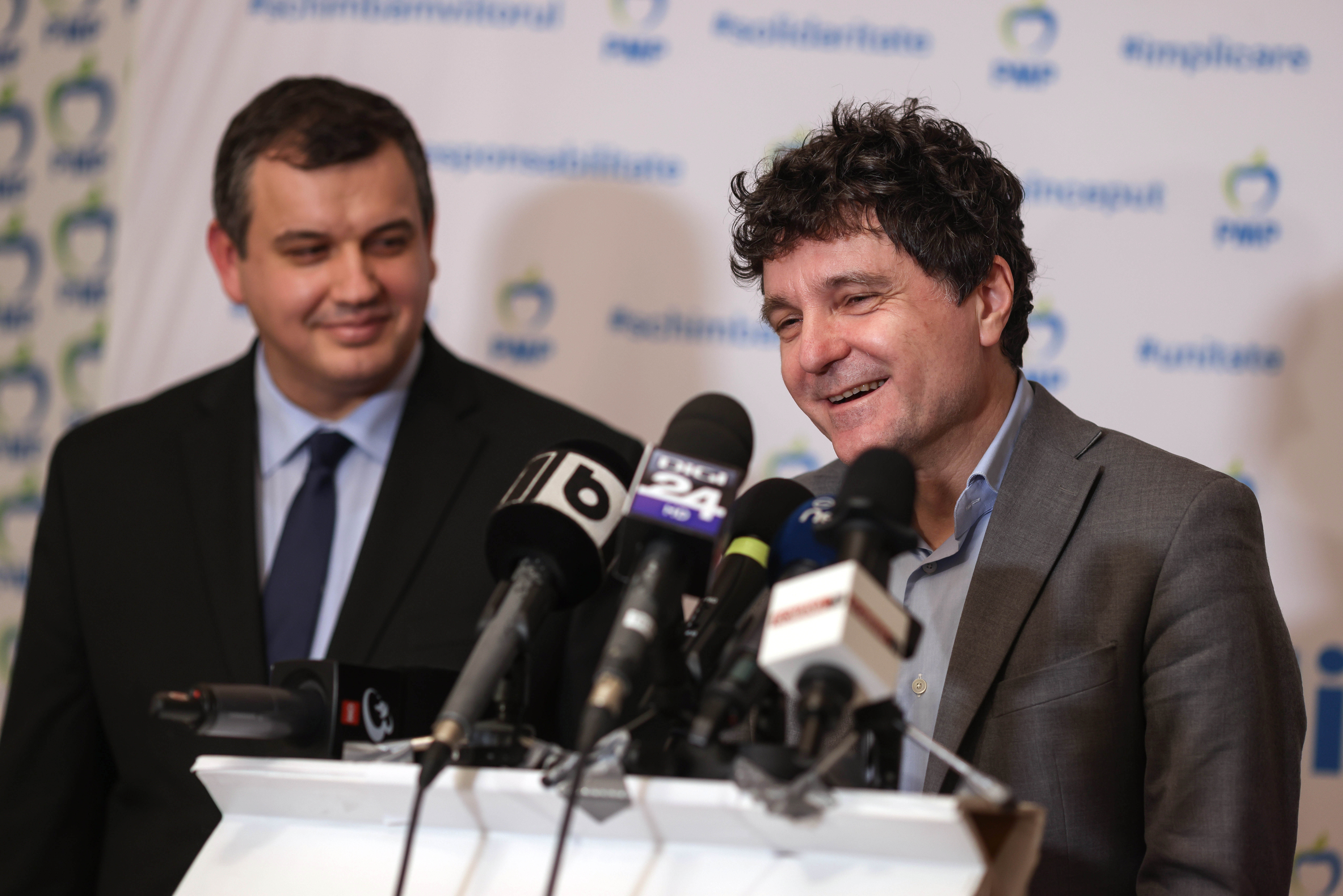 Președintele PMP Eugen Tomac, conferință alături de Nicușor Dan FOTO Inquam / Sabin Cîrstoveanu 