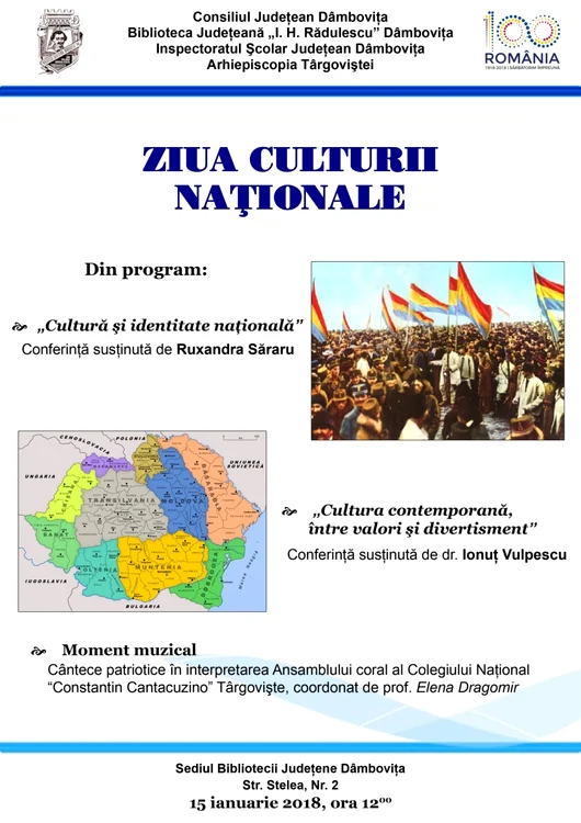 Evenimentul este organizat de Biblioteca Judeţeană „I. H. Rădulescu” Dâmboviţa, Inspectoratul Şcolar Judeţean Dâmboviţa şi Arhiepiscopia Târgoviştei
