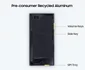 Componente care conțin materialele reciclate pe Samsung Galaxy S23 Ultra (12) jpg