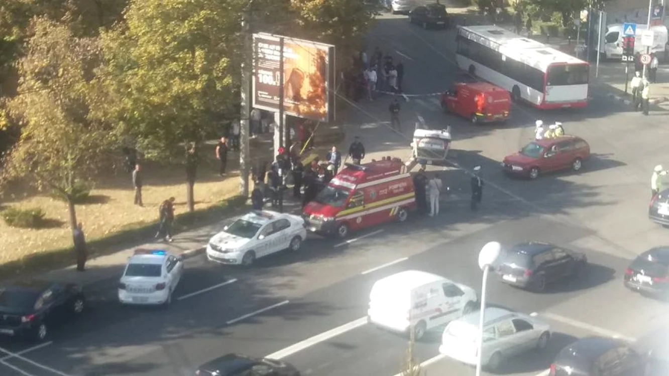 Accidentul a avut loc în centrul Piteştiului
