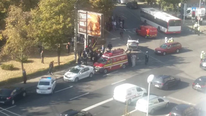 Accidentul a avut loc în centrul Piteştiului