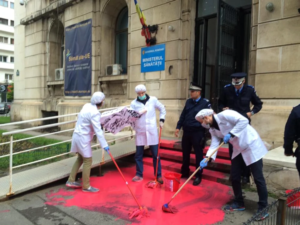Protest la Ministerul Sănătățiifoto: Sidonia Bogdan