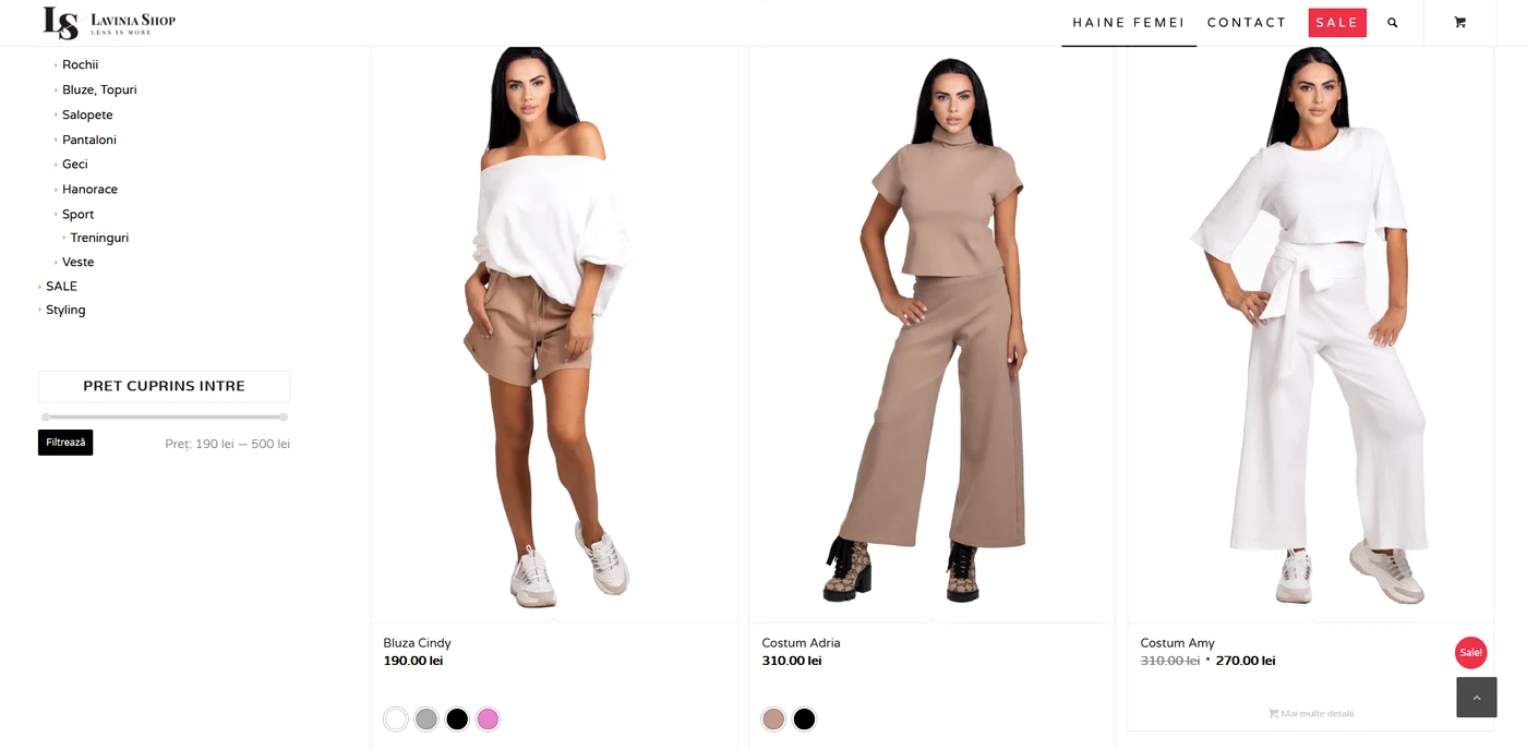 Lavinia este și patroană, și fotomodel