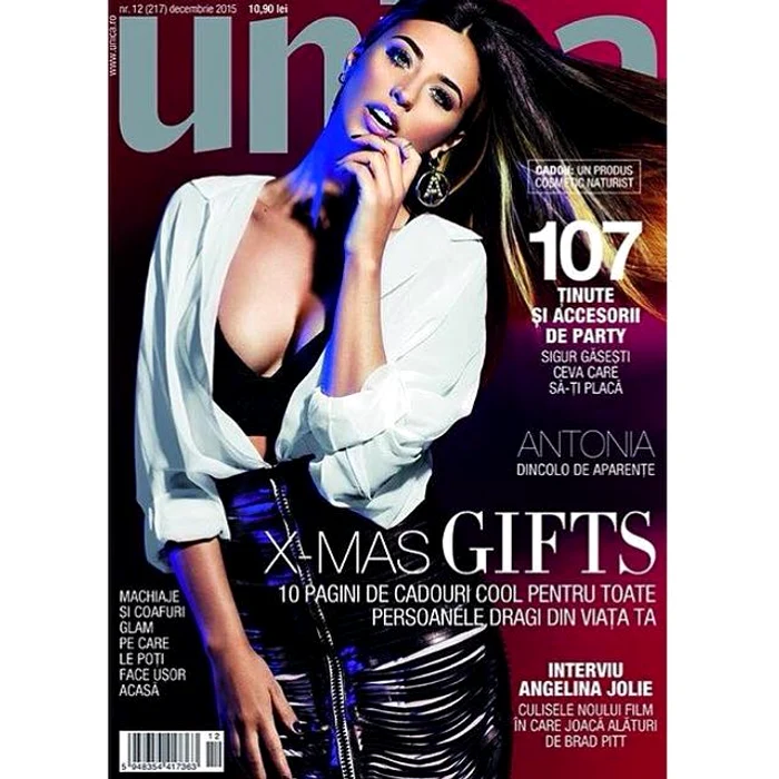 Antonia, pe coperta revistei Unica