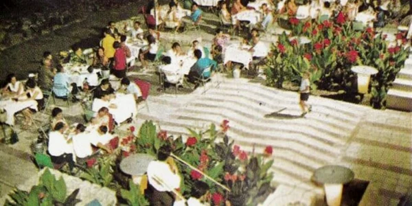 Terasa unui restaurant din severin FOTO Facebook Turnu Severin de altădată