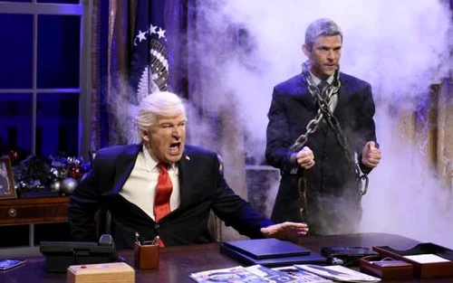 Alec Baldwin, în rolul lui Donald Trump, la Saturday Night Live foto Will Heath/NBC
