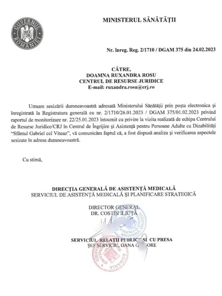 Ministerul Sănătății fusese sesizat în legătură cu azilele groazei