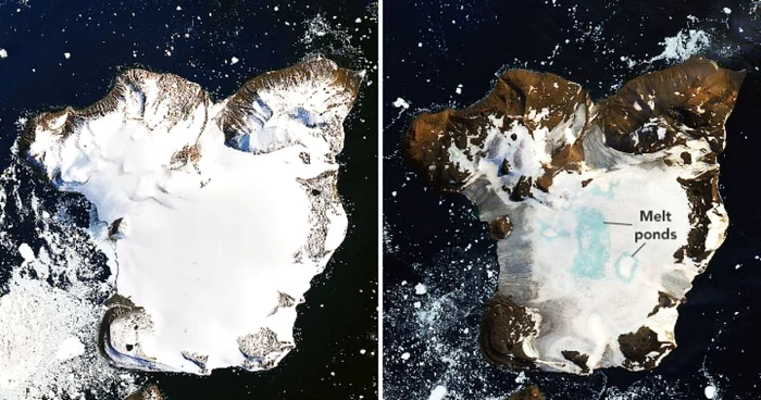 Modificari in Antarctica dupa valul de caldura Foto via NASA