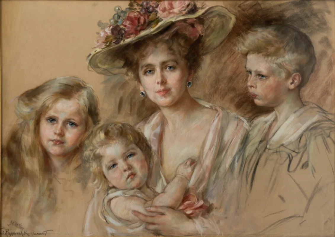 Principesa Elisabeta a României, alături de mama sa, Regina Maria, și de Principele Nicolae și Principele Carol al II-lea. FOTO: Casa Regală