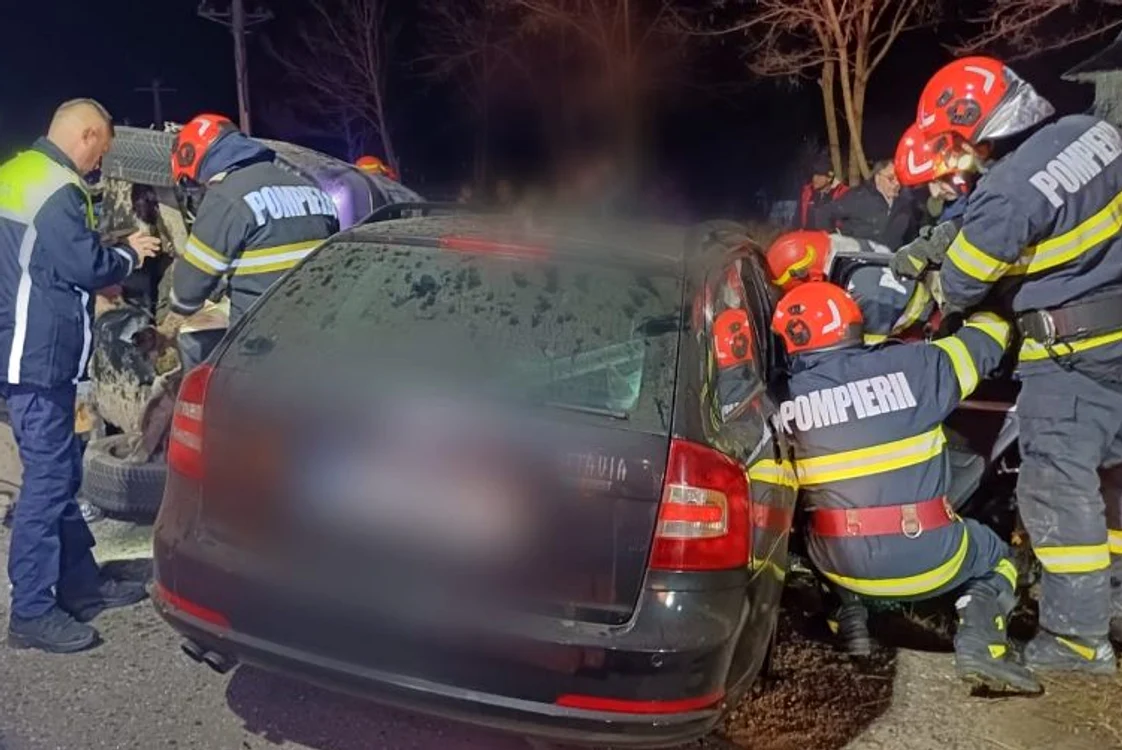 Accident grav în județul Bacău FOTO: ISU 