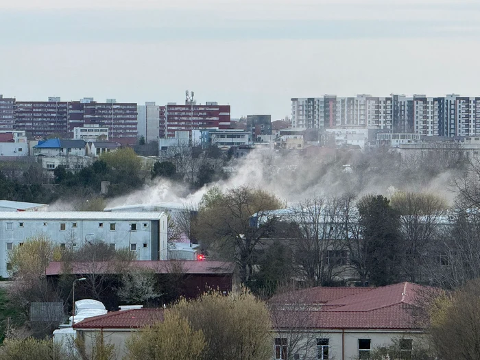 Incendiu bloc Constanța Foto: ISU 