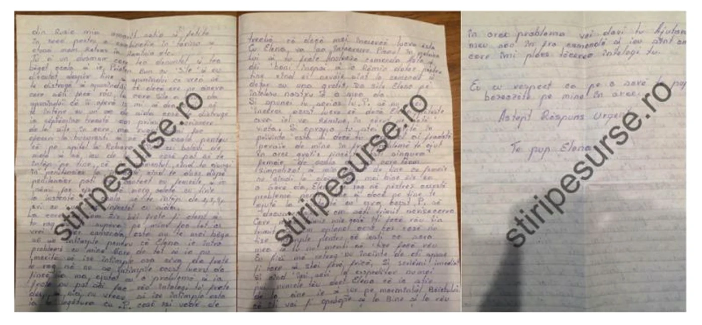 În paginile 2, 3 şi 4, deţinut o linişteşte pe Elena Udrea spunându-i că nu îi va face niciun rău