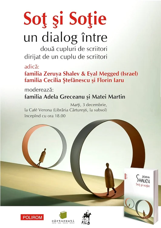 Sot şi soţie: trei cupluri de scriitori în dialog la Café Cărtureşti Verona jpeg