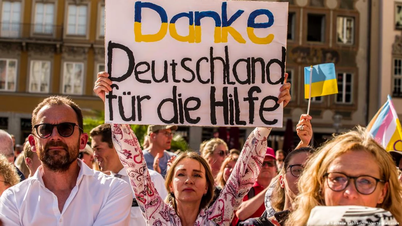 În Germania, refugiații ucraineni mulțumesc guvernului de la Berlin pentru că i-a primit în țară