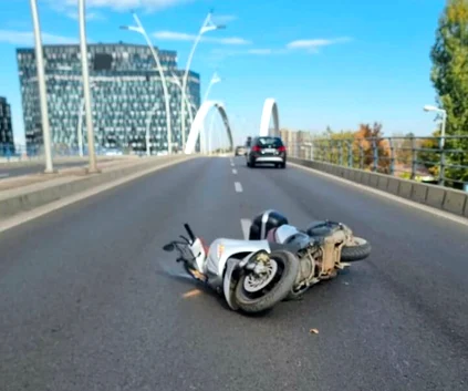 Accidentul s-a produs pe Podul Basarab din Capitală