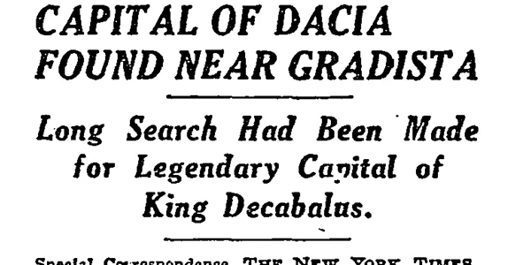 Ştirea a fost publicată în New York Times pe 15 iulie 1934