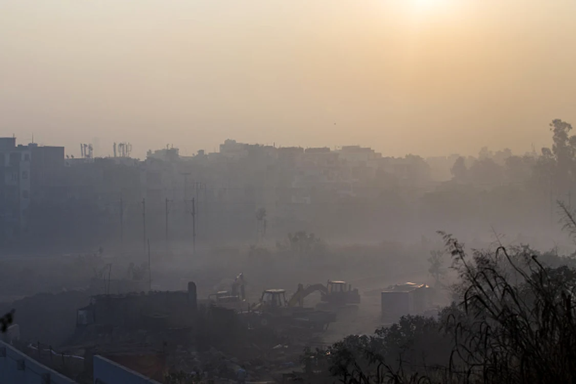 În New Delhi poluarea este extrem de densă.Foto GettyImages