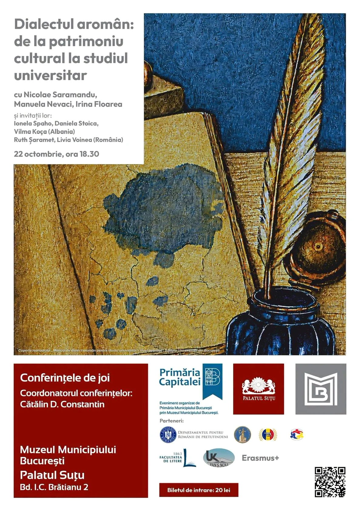 Conferința „Dialectul aromân: de la patrimoniu cultural la studiul universitar”, la Palatul Suțu