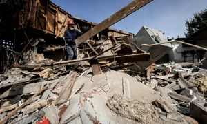 Bombardament efectuat de ruși in Zaporojie FOTO EPA EFE jpg