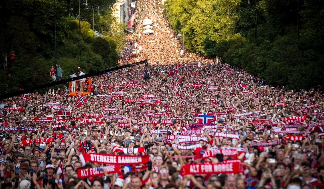 Echipa naționala a Norvegiei, întâmpinată cu fast acasă(FOTO: EPA) 
