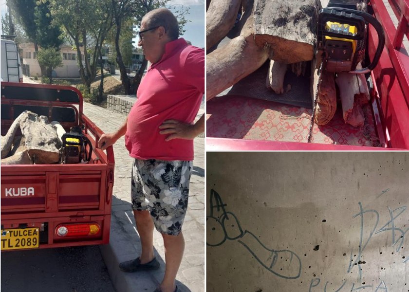 Elemente din Memorialul Ivan Patzaichin, vandalizate. Desene și înscrisuri obscene pe „Metopa" 