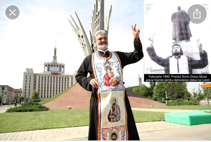 Preotul a apucat să se bucure de Monumentul Victimelor Comunismului FOTO Facebook