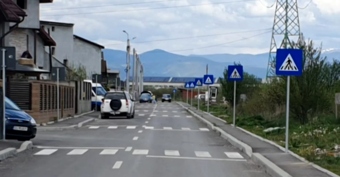 Șase treceri de pietoni au fost puse pe strada Nicolae Iorga Foto: Alin Ion