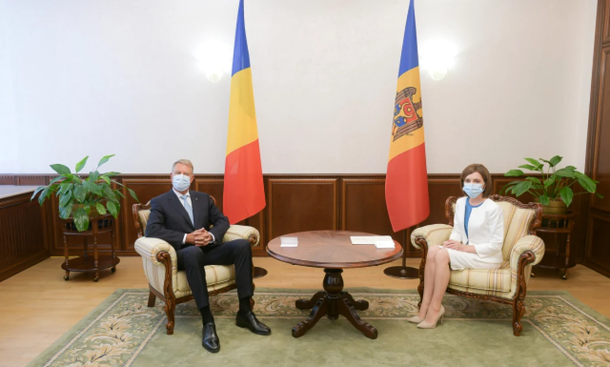 Klaus Iohannis şi Maia Sandu la Chişinău FOTO Administraţia Prezidenţială