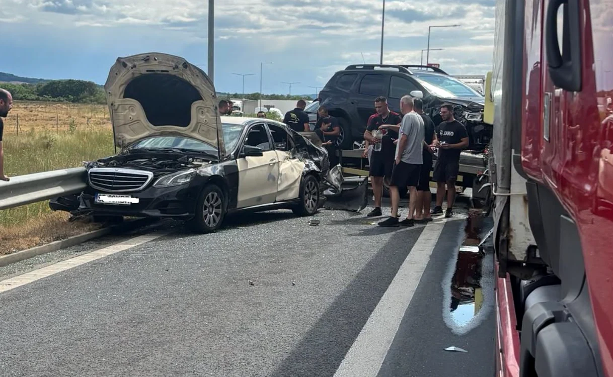  Accident pe Autostrada A1. FOTO: Facebook/Lugoj Info